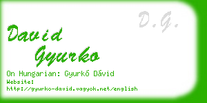 david gyurko business card